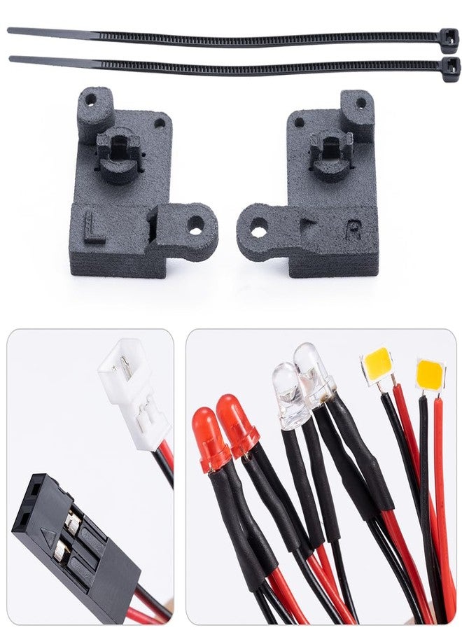 طقم إضاءة LED أمامي وخلفي من زوليكار RC، طقم مصابيح أمامية وخلفية لسيارة TRX4M K10، ترقيات، ملحقات سيارة زاحفة تعمل بالتحكم عن بعد بمقياس 1/18 - Image 2